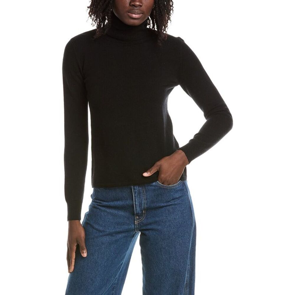 Max Mara Womens  Studio Educata Turtleneck Wool & Cashmere-Blend Sweater, Black